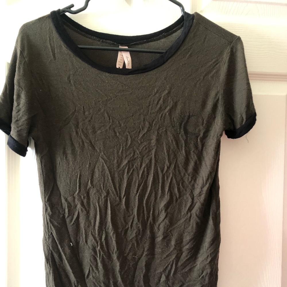 army green t-shirt